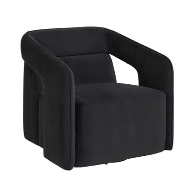 Sunpan Kendrick Swivel Lounge Chair - Abbington Black