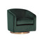 Sunpan Hazel Swivel Lounge Chair - Gold - Deep Green Sky