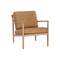 Sunpan Gilmore Lounge Chair - Light Oak - Sahara Camel Leather