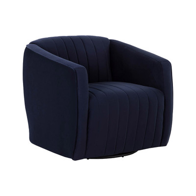 Sunpan Garrison Swivel Lounge Chair - Abbington Navy