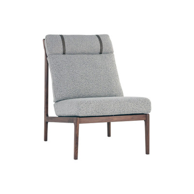 Sunpan Elanor Lounge Chair - Walnut - Altro Cappuccino