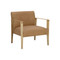 Sunpan Earl Lounge Chair - Rustic Oak - Ludlow Sesame Leather