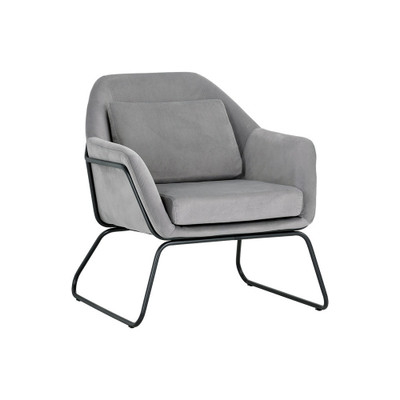 Sunpan Watts Lounge Chair - Black - Antonio Charcoal