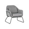 Sunpan Watts Lounge Chair - Black - Antonio Charcoal