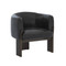 Sunpan Trine Lounge Chair - Dark Brown - Vintage Black Night Leather
