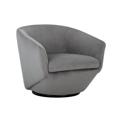 Sunpan Treviso Swivel Lounge Chair - Antonio Charcoal