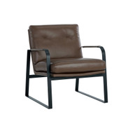 Sunpan Sterling Lounge Chair - Missouri Mahogany Leather