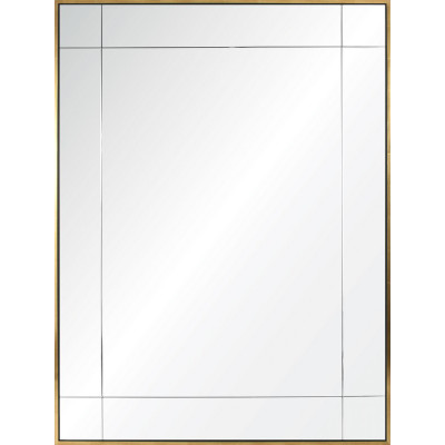 Water Gilded Gold Leaf & Ebony Nine Panel Floated Mirror