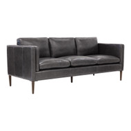 Sunpan Richmond Sofa - Brentwood Charcoal Leather