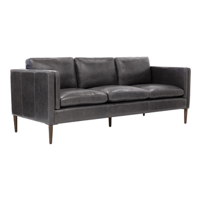 Sunpan Richmond Sofa - Brentwood Charcoal Leather