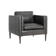 Sunpan Richmond Armchair - Brentwood Charcoal Leather