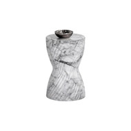 Sunpan Cara End Table - Marble Look - White