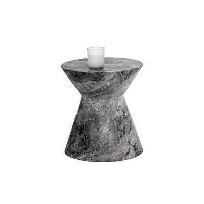 Sunpan Astley End Table - Marble Look - Grey