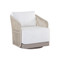 Sunpan Allariz Swivel Armchair - Greige - Stinson White