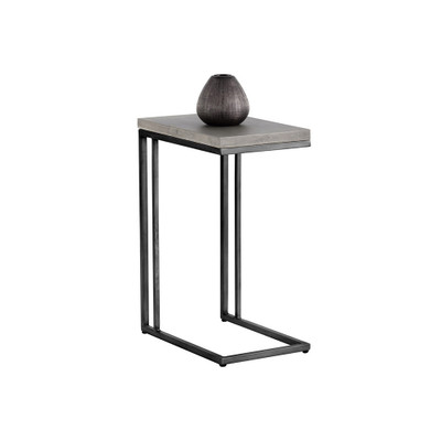 Sunpan Sawyer End Table - Black - Grey