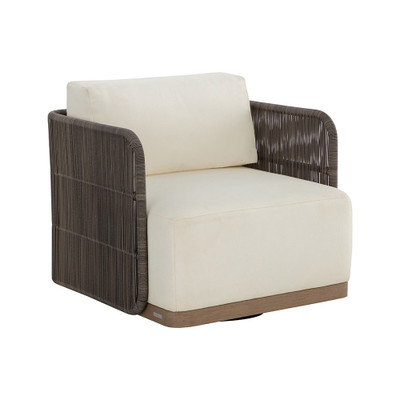 Sunpan Ravenna Swivel Armchair - Stinson Cream