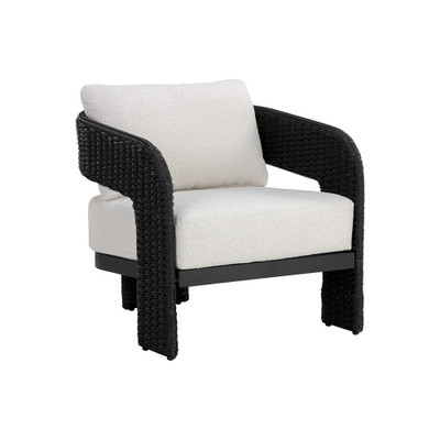 Sunpan Pylos Lounge Chair - Black - Louis Cream