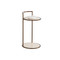 Sunpan Parga End Table - Rustic Bronze - Travertine Look