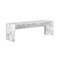 Sunpan Nomad Bench - Marble Look - White