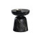 Sunpan Lucida End Table - Marble Look - Black