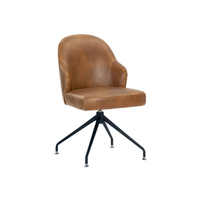Sunpan Bretta Swivel Dining Chair - Tobacco Tan