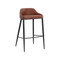Sunpan Astra Barstool - Black - Cinnamon Brown