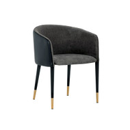 Sunpan Asher Dining Armchair - Sparrow Grey / Napa Black