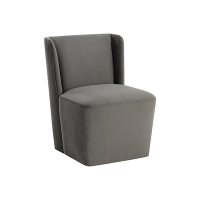 Sunpan Amita Wheeled Dining Chair - Piccolo Pebble
