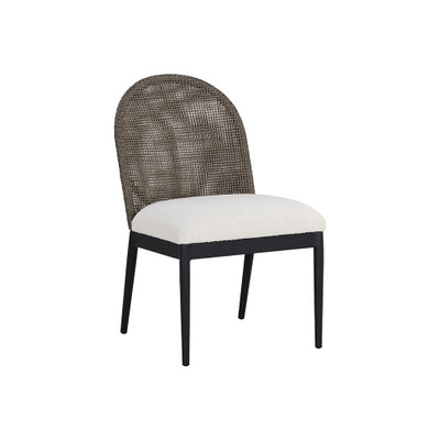 Sunpan Calandri Dining Chair - Black - Louis Cream - Set Of 2