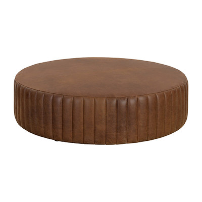 Sunpan Divano Ottoman - Lucia Tobacco Leather