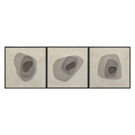 Sunpan Zen Garden (set Of 3) - 30" X 30" - Black Floater Frame