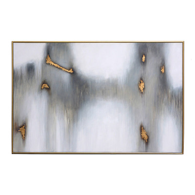 Sunpan Water Marks - 72" X 48" - Gold Floater Frame
