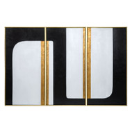 Sunpan The Path (Set Of 3) - 30" X 60" - Gold Floater Frame