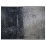 Sunpan Opposites Attract (Set Of 2) - 40" X 60" - Charcoal Floater Frame