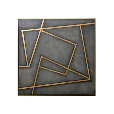 Sunpan In A Maze - 60" X 60" - Gold Floater Frame