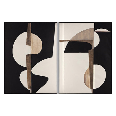 Sunpan Good Neighbours (Set Of 2) - 40" X 54" - Black Floater Frame