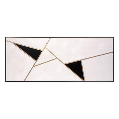 Sunpan Geometric Relation - 72" X 30" - Black Floater Frame