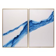 Sunpan Fluidity (Set Of 2) - 40" X 60" - Gold Floater Frame