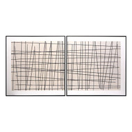 Sunpan Crosshatch (Set Of 2) - 48" X 48" - Black Floater Frame