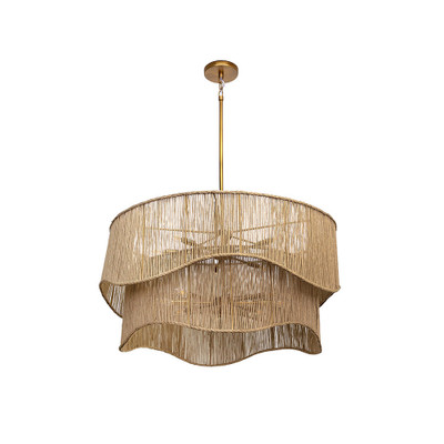 Sunpan Rhine Chandelier - Natural Jute