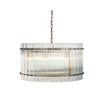 Sunpan Kore Chandelier - Small - Brass - Clear