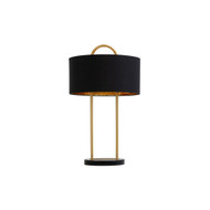 Sunpan Kezna Table Lamp - Black Marble - Matte Black
