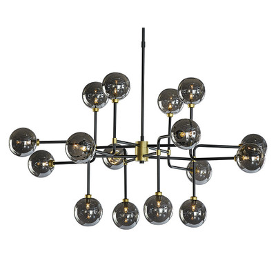 Sunpan Deimos Chandelier - Large - Smoke Grey