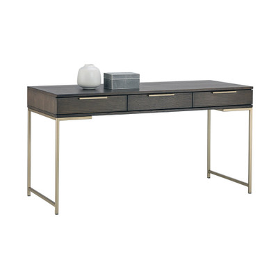 Sunpan Rebel Desk - Gold - Raw Umber
