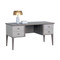 Sunpan Pattinson Desk - White Ceruse - Oyster Shagreen