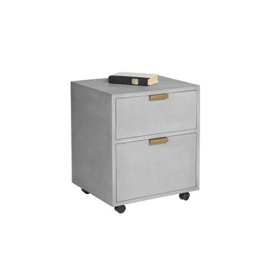 Sunpan Jiro File Cabinet - Grey Shagreen