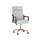 Sunpan Collin Office Chair - Brown - Saloon Light Grey Leather