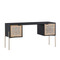 Sunpan Avida Desk - Gold - Black/Natural