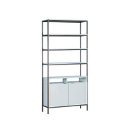 Sunpan Ambrose Modular Bookcase - Large - Champagne Gold - Cream