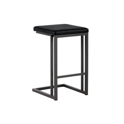 Sunpan Boone Counter Stool - Grey - Onyx - Set Of 2